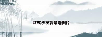 欧式沙发背景墙图片