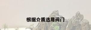 根据介质选用阀门