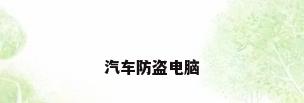 汽车防盗电脑