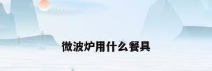 微波炉用什么餐具