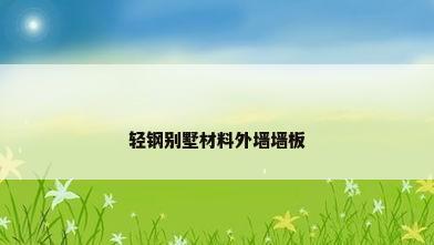 轻钢别墅材料外墙墙板