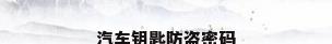 汽车钥匙防盗密码
