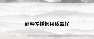 那种不锈钢材质最好