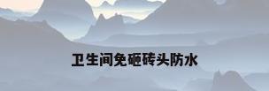 卫生间免砸砖头防水