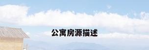 公寓房源描述