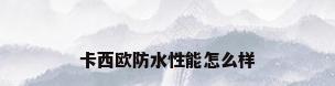 卡西欧防水性能怎么样