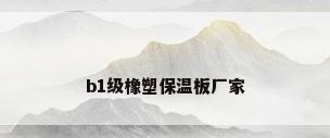 b1级橡塑保温板厂家