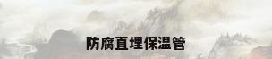 防腐直埋保温管