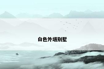 白色外墙别墅