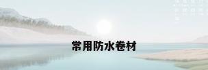常用防水卷材