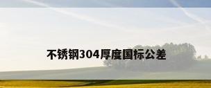 不锈钢304厚度国标公差