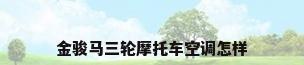 金骏马三轮摩托车空调怎样