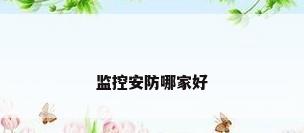监控安防哪家好