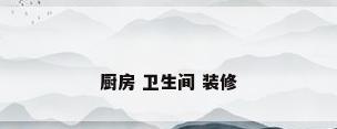 厨房 卫生间 装修