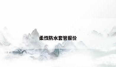 柔性防水套管报价