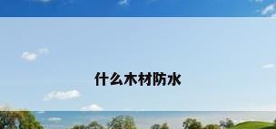 什么木材防水