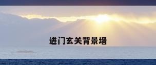 进门玄关背景墙