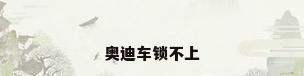 奥迪车锁不上