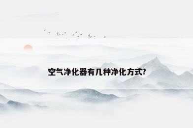 空气净化器有几种净化方式?