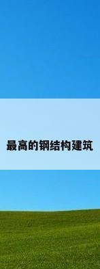 最高的钢结构建筑