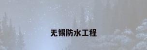 无锡防水工程