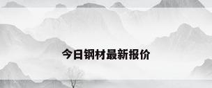 今日钢材最新报价