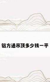 铝方通吊顶多少钱一平