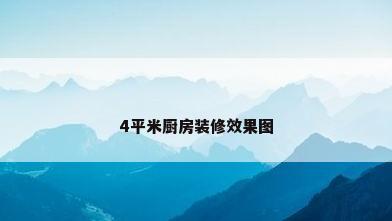 4平米厨房装修效果图