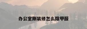 办公室刚装修怎么除甲醛
