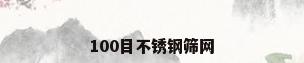 100目不锈钢筛网