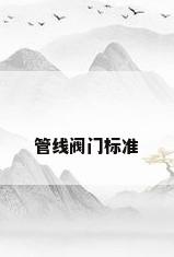 管线阀门标准
