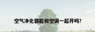 空气净化器能和空调一起开吗?
