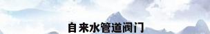 自来水管道阀门