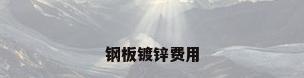钢板镀锌费用