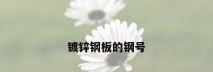 镀锌钢板的钢号