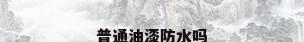 普通油漆防水吗