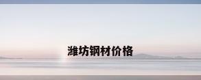 潍坊钢材价格
