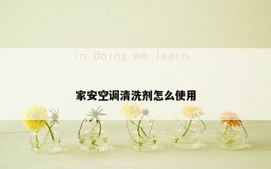 家安空调清洗剂怎么使用