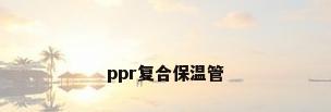 ppr复合保温管