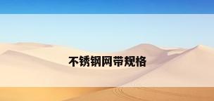 不锈钢网带规格