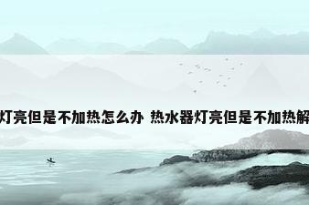 热水器灯亮但是不加热怎么办 热水器灯亮但是不加热解决方法