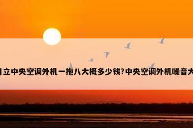 苏州这边日立中央空调外机一拖八大概多少钱?中央空调外机噪音大吗?我家...