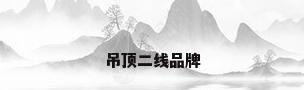 吊顶二线品牌