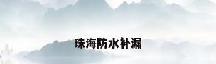 珠海防水补漏