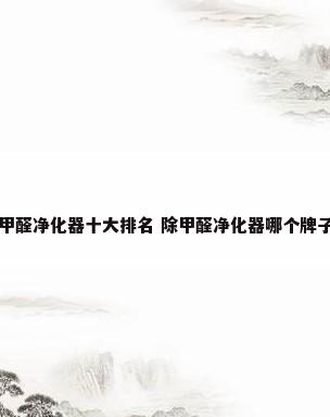 空气除甲醛净化器十大排名 除甲醛净化器哪个牌子比较好