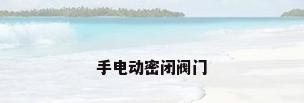 手电动密闭阀门
