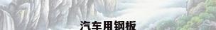 汽车用钢板