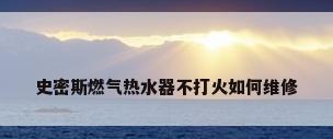 史密斯燃气热水器不打火如何维修