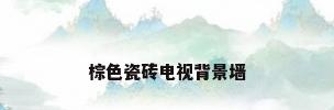 棕色瓷砖电视背景墙