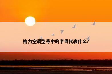 格力空调型号中的字母代表什么?